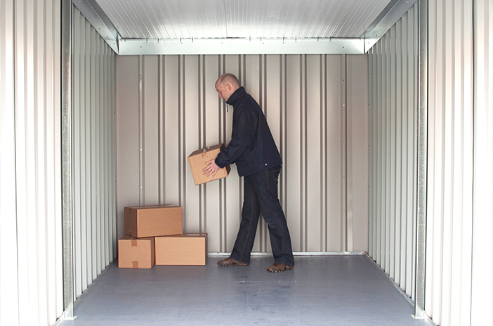 woman holding a box